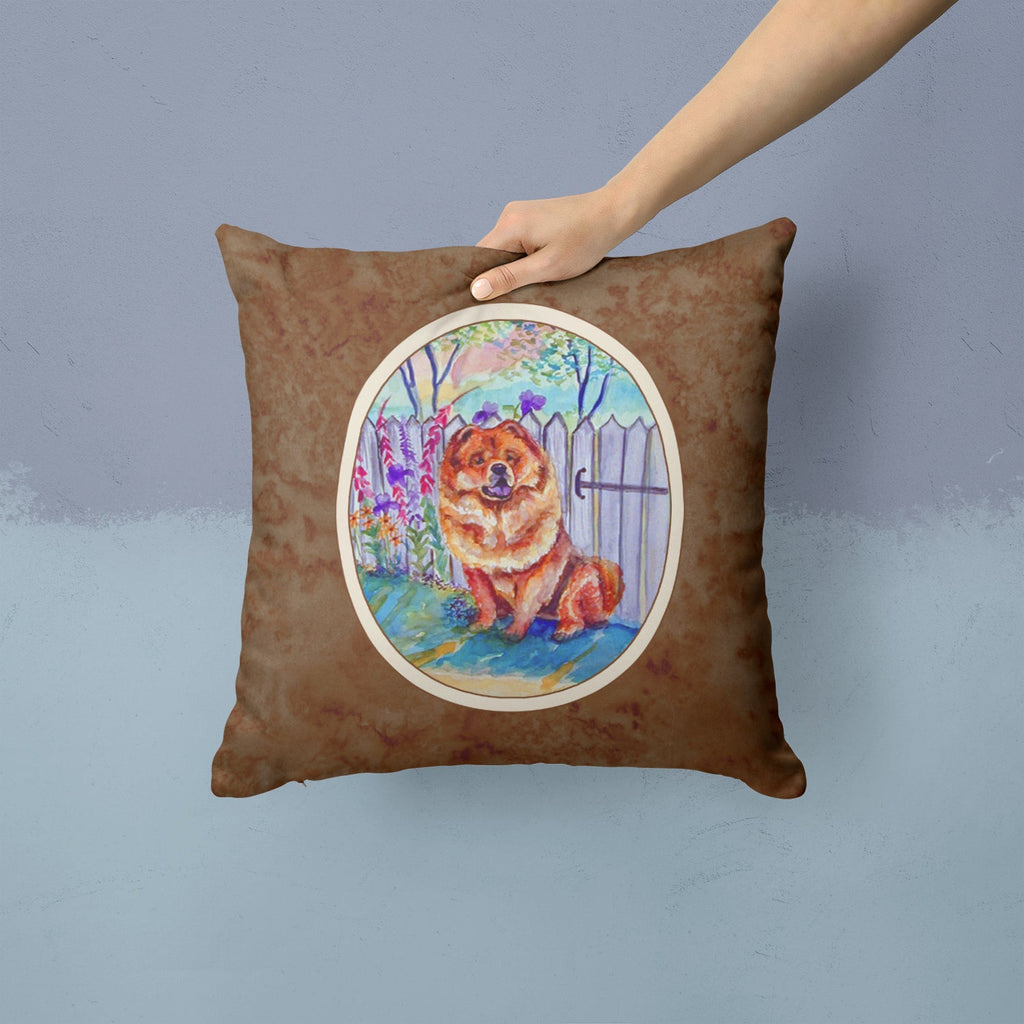Chow Chow Decorative Throw Pillow 14x14 Indoor Outdoor Accent Cushion, Fabric Cover with Insert for Sofa, Bed, Porch & Living Room