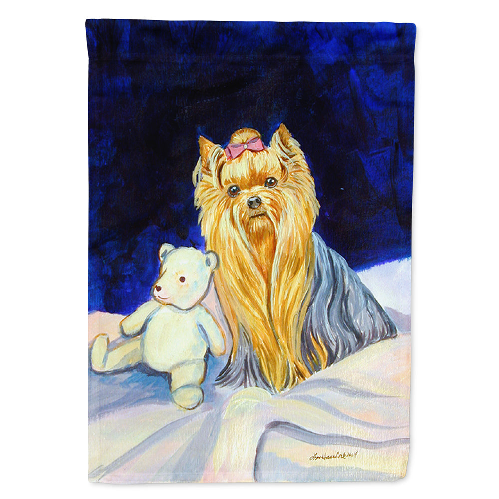Yorkie House Flag 28x40 Porch Sleeve Pole Decorative Outside Yard Banner Artwork Wall Hanging, Polyester