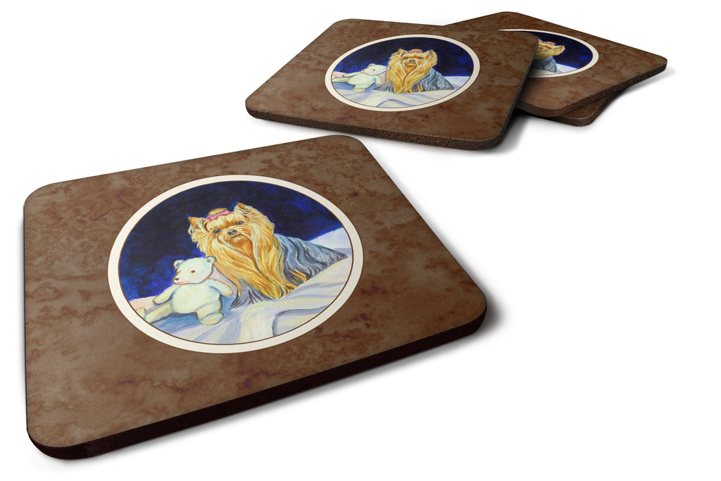 Yorkie Foam Coasters Set of 4 Cup Coasters for Indoor Outdoor, Tabletop Protection, Anti Slip, Mouse pad Material