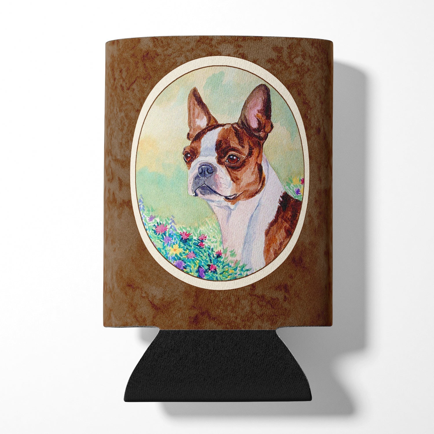 Red and White Boston Terrier Can or Bottle Hugger Cooler Sleeve for Standard 12 oz Cans, Insulated Foam Beer & Soda Can Hugger Reusable