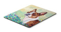 Red and White Boston Terrier Mouse Pad, Heat Resistant Trivet Hot Pad , Non Slip Rubber Desk Mat, Kitchen Counter Protector, Home Office Decor Gift