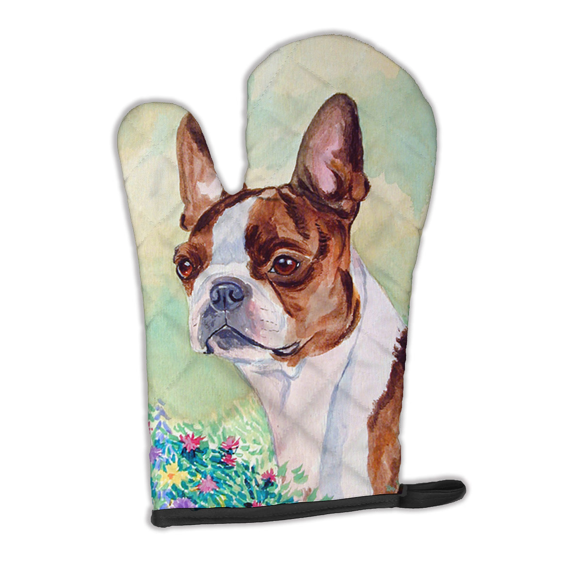 Red and White Boston Terrier Oven Mitt Heat Resistant Thick Oven Mitt for Hot Pans and Oven, Kitchen Mitt Protect Hands, Cooking Baking Glove