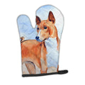 Red and White Basenji Oven Mitt Heat Resistant Thick Oven Mitt for Hot Pans and Oven, Kitchen Mitt Protect Hands, Cooking Baking Glove