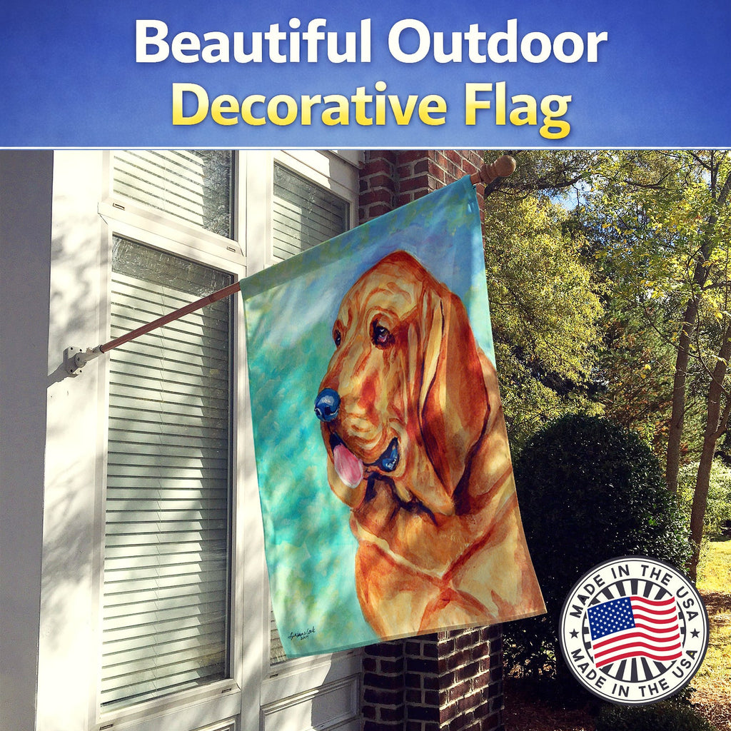 Bloodhound House Flag 28x40 Porch Sleeve Pole Decorative Outside Yard Banner Artwork Wall Hanging, Polyester