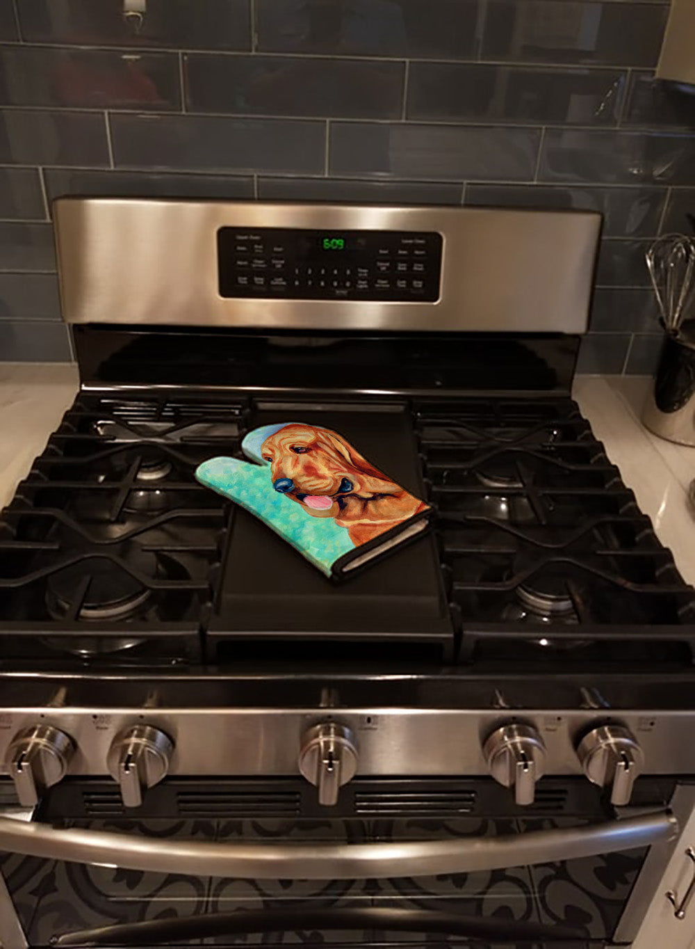 Bloodhound Oven Mitt Heat Resistant Thick Oven Mitt for Hot Pans and Oven, Kitchen Mitt Protect Hands, Cooking Baking Glove