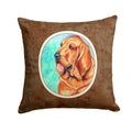 Bloodhound Decorative Throw Pillow 14x14 Indoor Outdoor Accent Cushion, Fabric Cover with Insert for Sofa, Bed, Porch & Living Room