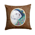 Bichon Frise Decorative Throw Pillow 14x14 Indoor Outdoor Accent Cushion, Fabric Cover with Insert for Sofa, Bed, Porch & Living Room