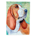Basset Hound House Flag 28x40 Porch Sleeve Pole Decorative Outside Yard Banner Artwork Wall Hanging, Polyester
