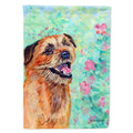 Border Terrier House Flag 28x40 Porch Sleeve Pole Decorative Outside Yard Banner Artwork Wall Hanging, Polyester