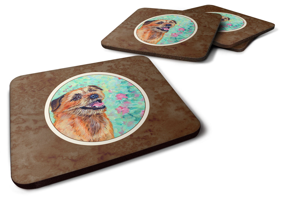 Border Terrier Foam Coasters Set of 4 Cup Coasters for Indoor Outdoor, Tabletop Protection, Anti Slip, Mouse pad Material