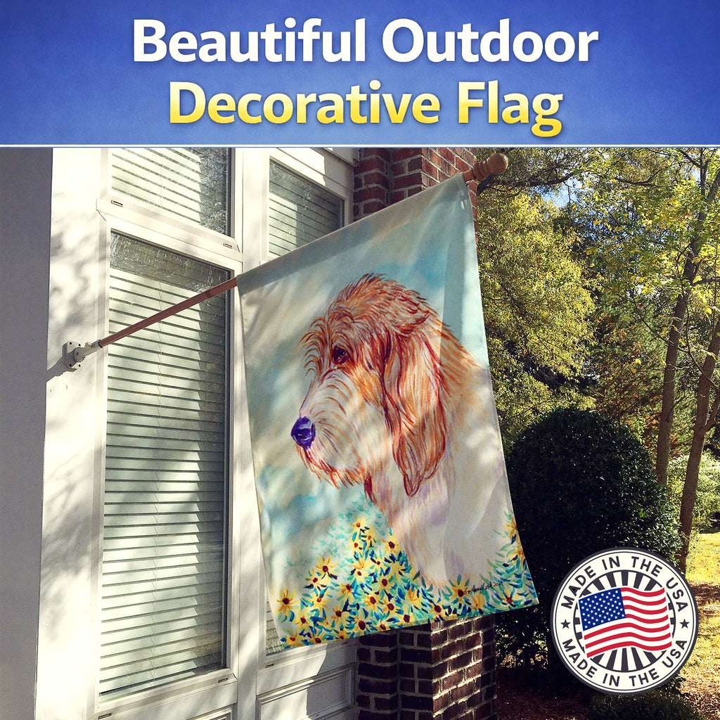 Petit Basset Griffon Vendeen PBGV House Flag 28x40 Porch Sleeve Pole Decorative Outside Yard Banner Artwork Wall Hanging, Polyester
