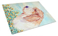 Petit Basset Griffon Vendeen PBGV Cutting Board Tempered Glass Kitchen Cutting Surface, Heat Resistant Chopping, Non-Slip Feet, Food Prep & Serving