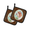 Petit Basset Griffon Vendeen PBGV Pot Holder Set of 2 Heat Resistant Quilted Hot Pads 7.5 x 7.5 Inch, Insulated Kitchen Trivets for Cooking & Baking