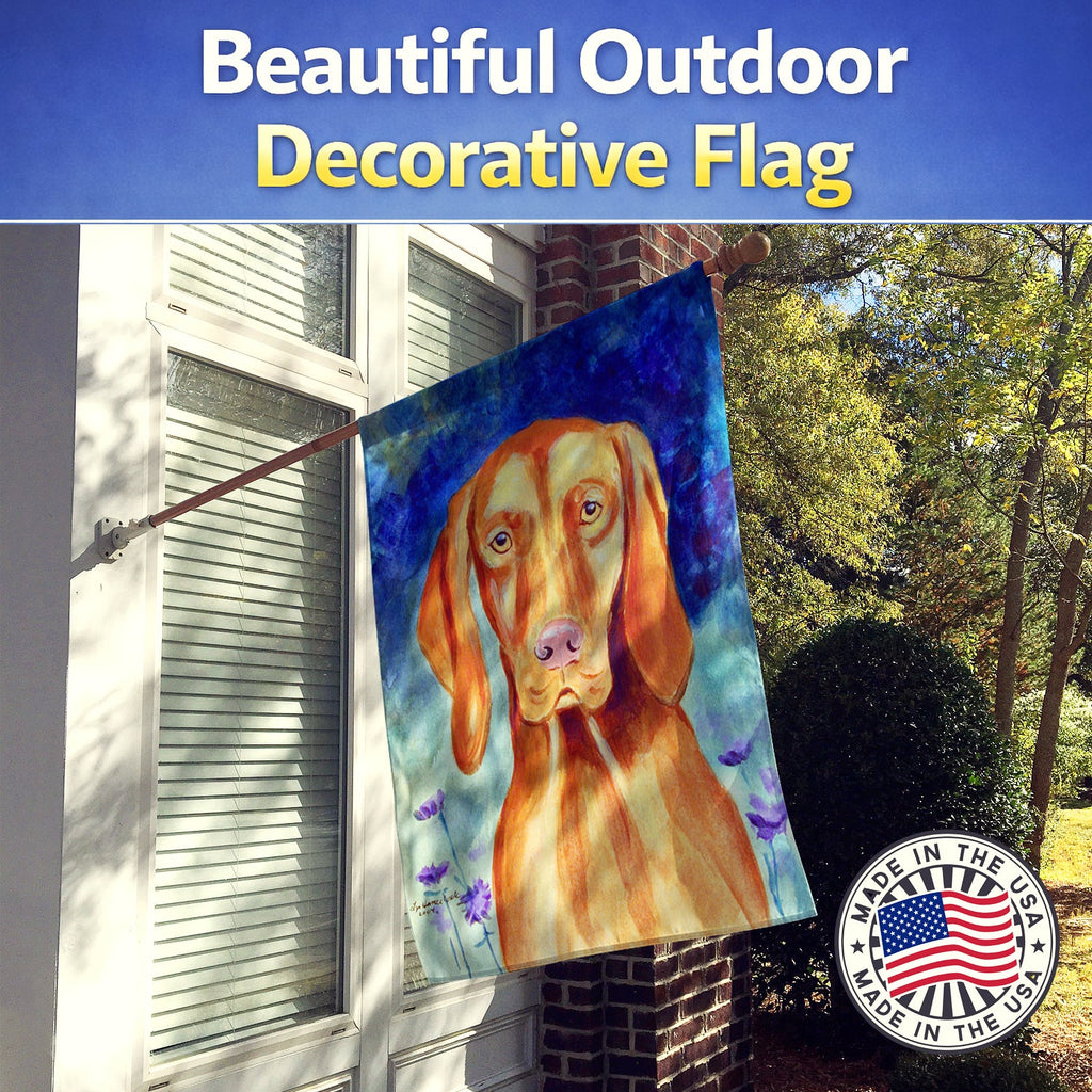 Vizsla House Flag 28x40 Porch Sleeve Pole Decorative Outside Yard Banner Artwork Wall Hanging, Polyester