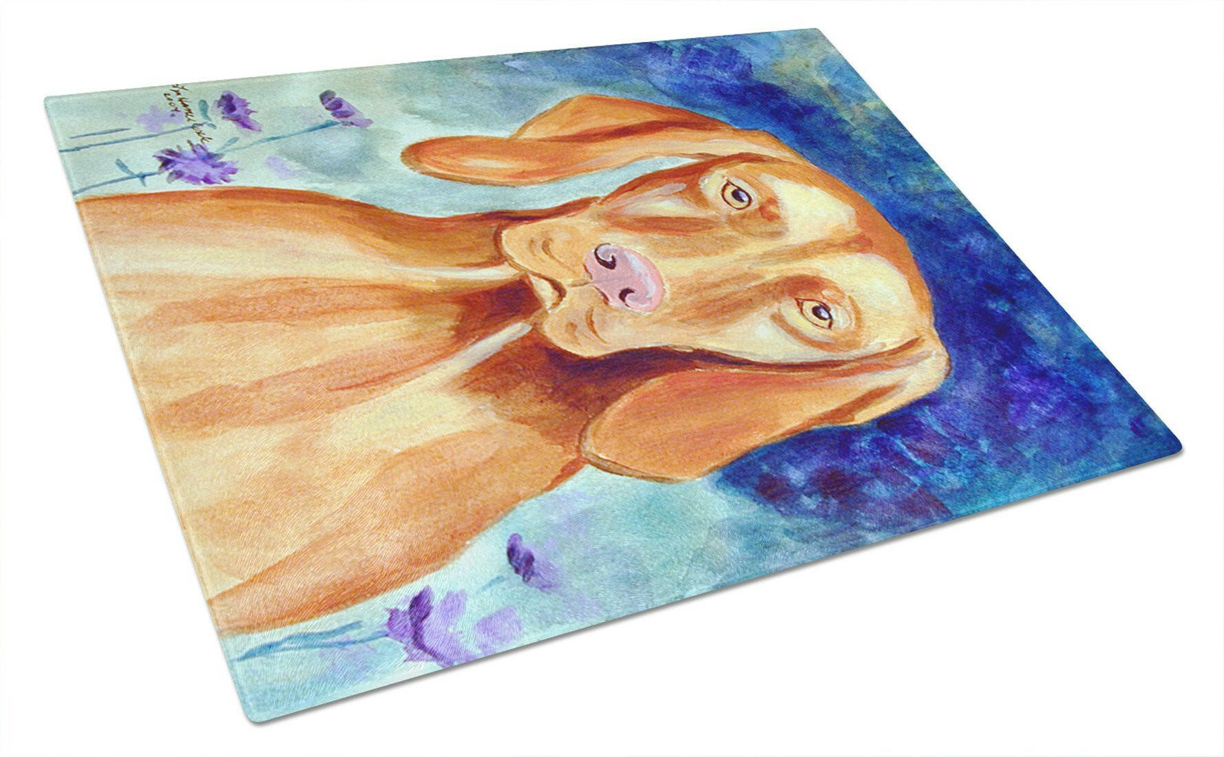Vizsla Cutting Board Tempered Glass Kitchen Cutting Surface, Heat Resistant Chopping, Non-Slip Feet, Food Prep & Serving
