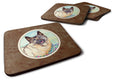 Norwegian Elkhound Foam Coasters Set of 4 Cup Coasters for Indoor Outdoor, Tabletop Protection, Anti Slip, Mouse pad Material