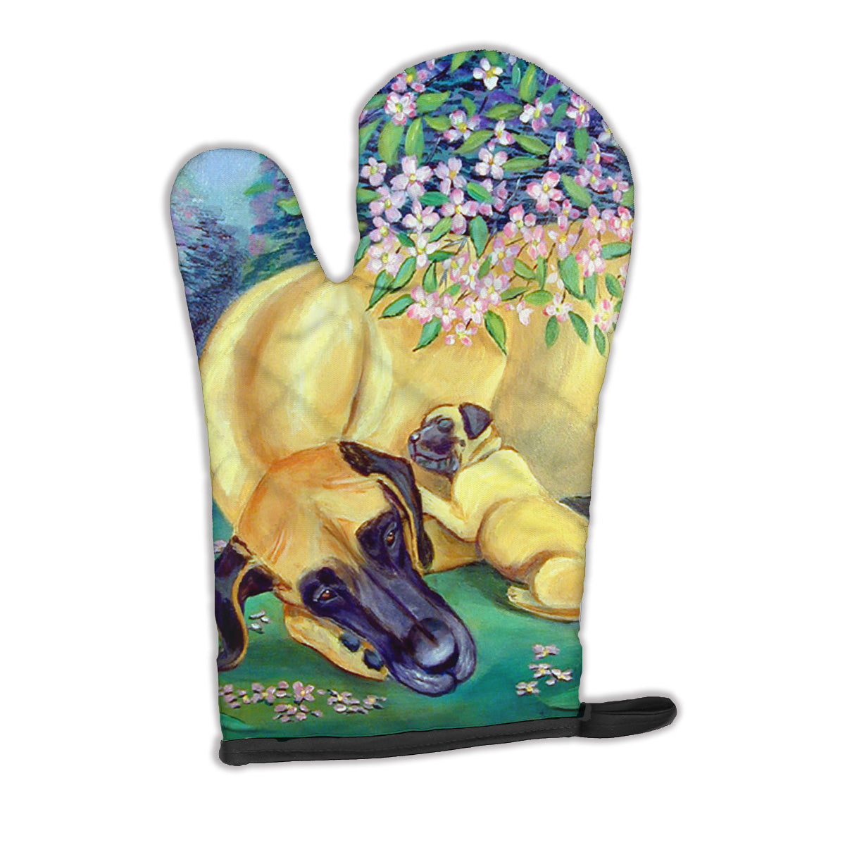 Great Dane and puppy Oven Mitt Heat Resistant Thick Oven Mitt for Hot Pans and Oven, Kitchen Mitt Protect Hands, Cooking Baking Glove