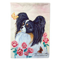 Papillon House Flag 28x40 Porch Sleeve Pole Decorative Outside Yard Banner Artwork Wall Hanging, Polyester