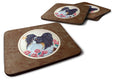 Papillon Foam Coasters Set of 4 Cup Coasters for Indoor Outdoor, Tabletop Protection, Anti Slip, Mouse pad Material