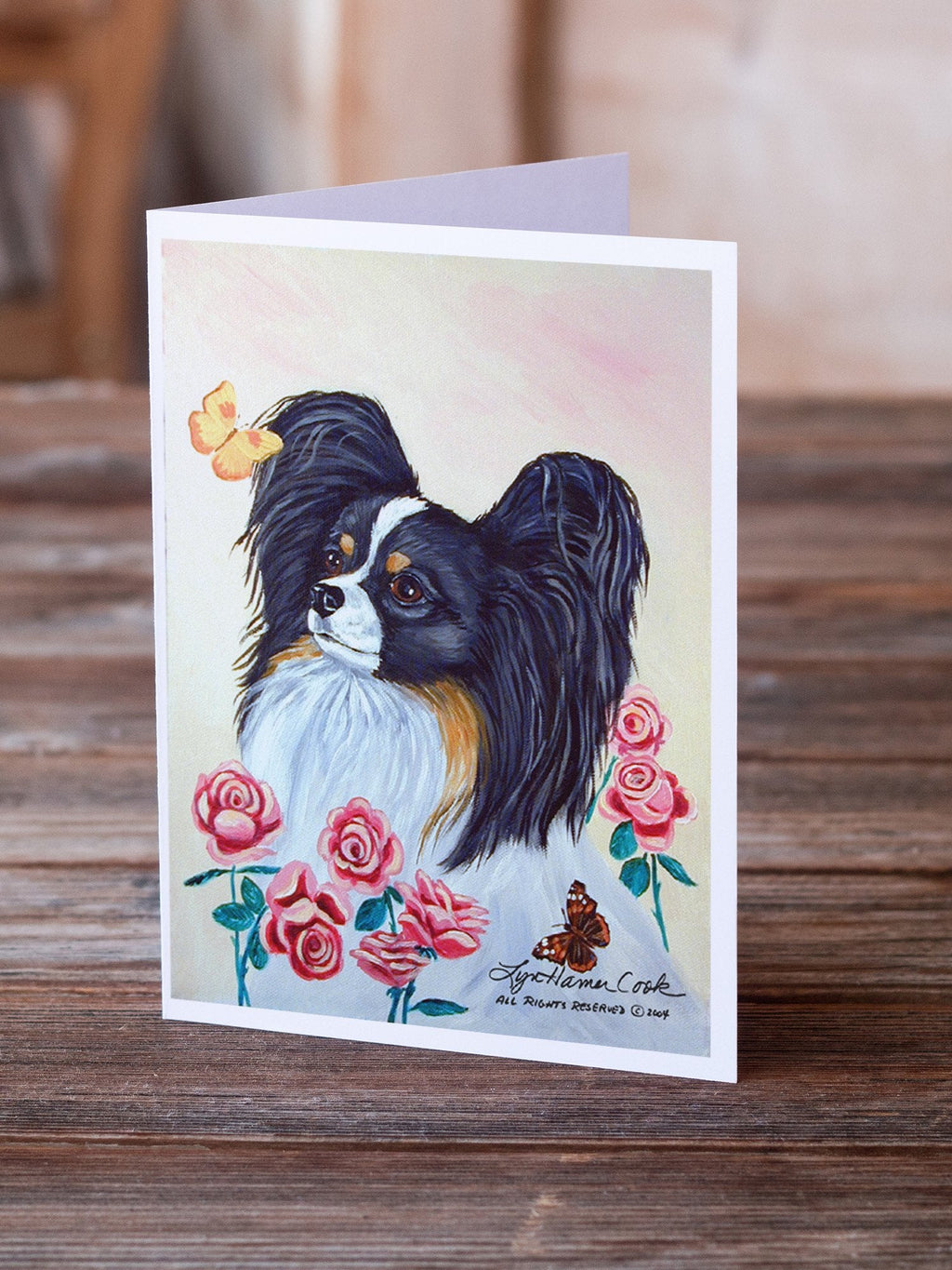 Papillon Greeting Cards Pack of 8 Blank Cards with Envelopes Whimsical A7 Size 5x7