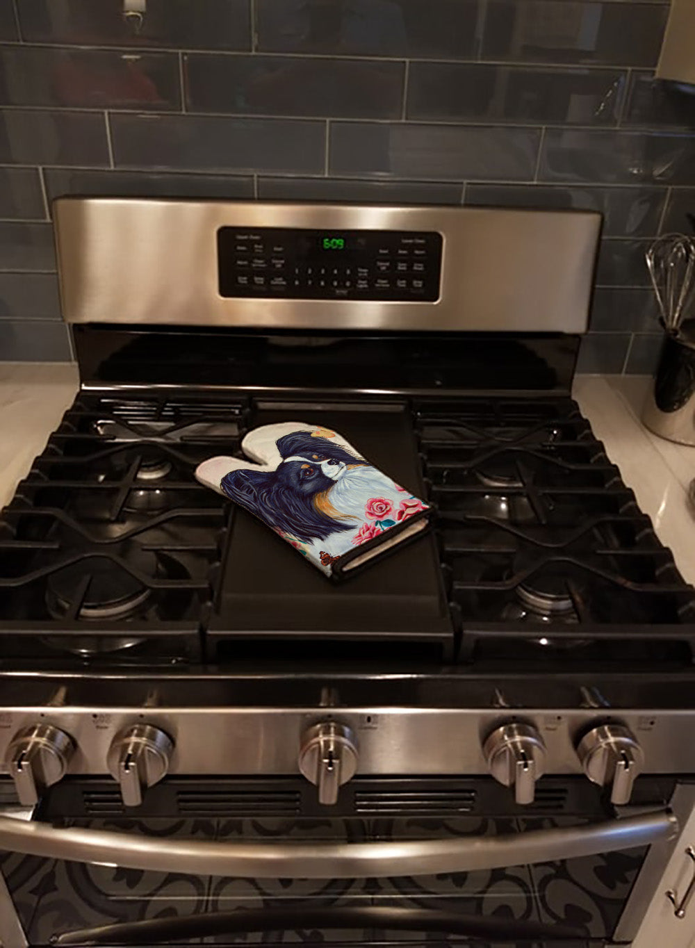 Papillon Oven Mitt Heat Resistant Thick Oven Mitt for Hot Pans and Oven, Kitchen Mitt Protect Hands, Cooking Baking Glove