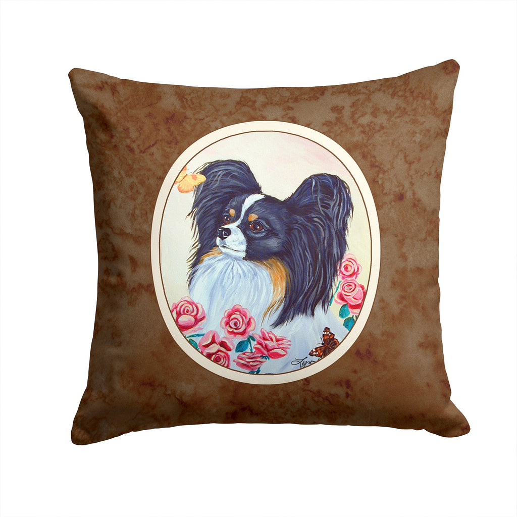 Papillon Decorative Throw Pillow 14x14 Indoor Outdoor Accent Cushion, Fabric Cover with Insert for Sofa, Bed, Porch & Living Room