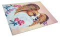 Papillon Cutting Board Tempered Glass Kitchen Cutting Surface, Heat Resistant Chopping, Non-Slip Feet, Food Prep & Serving