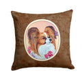 Papillon Decorative Throw Pillow 14x14 Indoor Outdoor Accent Cushion, Fabric Cover with Insert for Sofa, Bed, Porch & Living Room