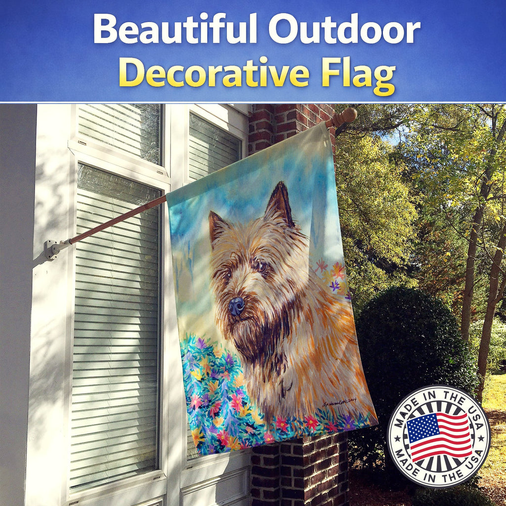 Cairn Terrier House Flag 28x40 Porch Sleeve Pole Decorative Outside Yard Banner Artwork Wall Hanging, Polyester