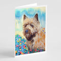 Cairn Terrier Greeting Cards Pack of 8 Blank Cards with Envelopes Whimsical A7 Size 5x7