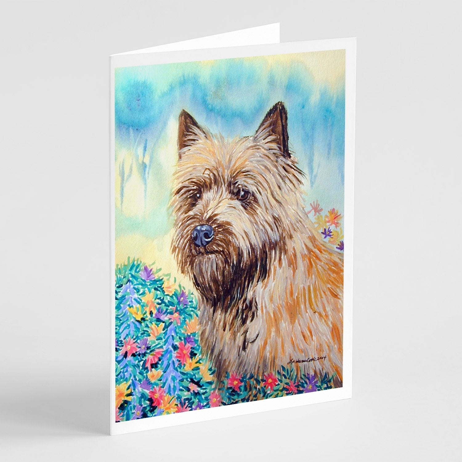 Cairn Terrier Greeting Cards Pack of 8 Blank Cards with Envelopes Whimsical A7 Size 5x7