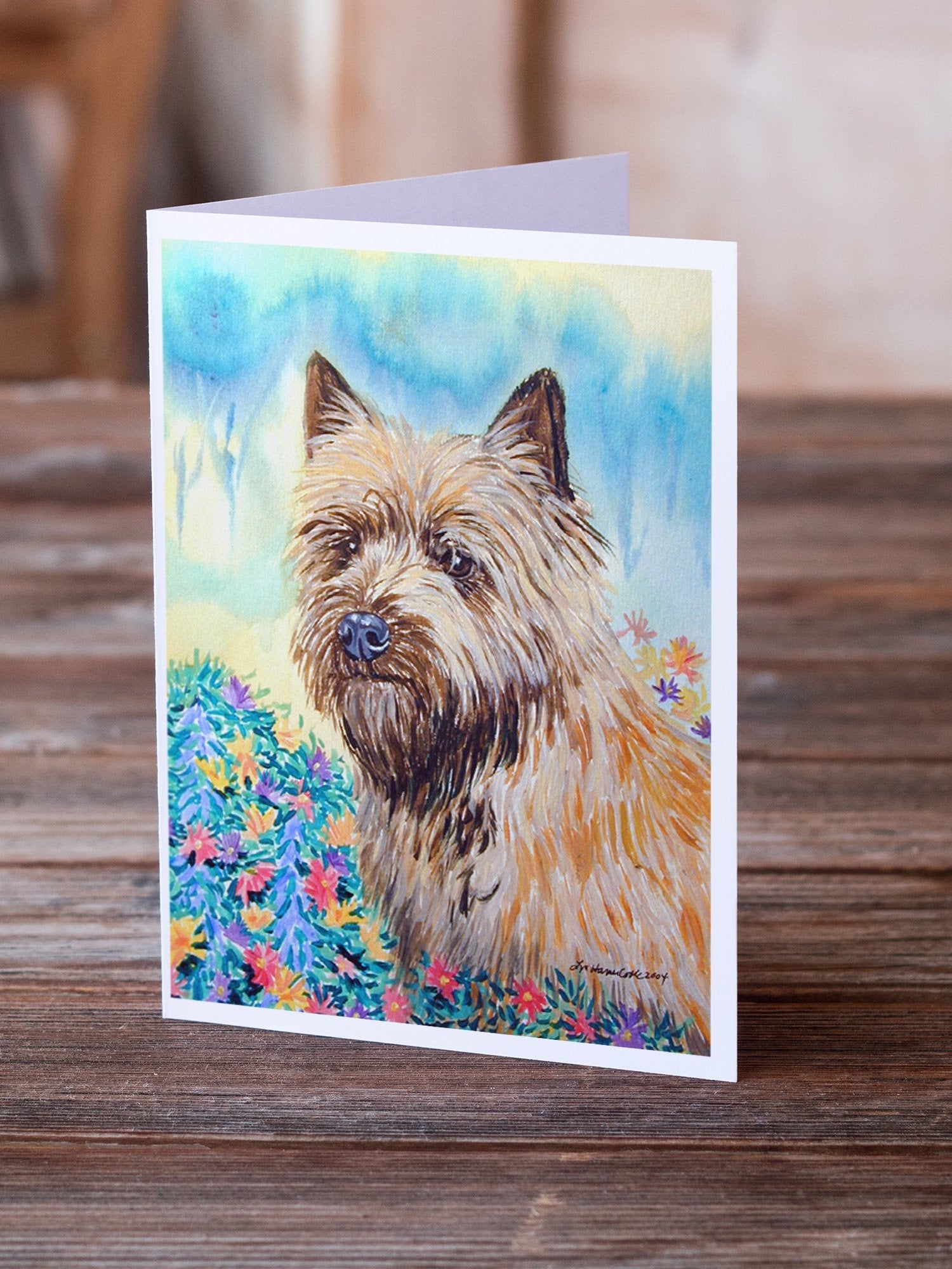 Cairn Terrier Greeting Cards Pack of 8 Blank Cards with Envelopes Whimsical A7 Size 5x7