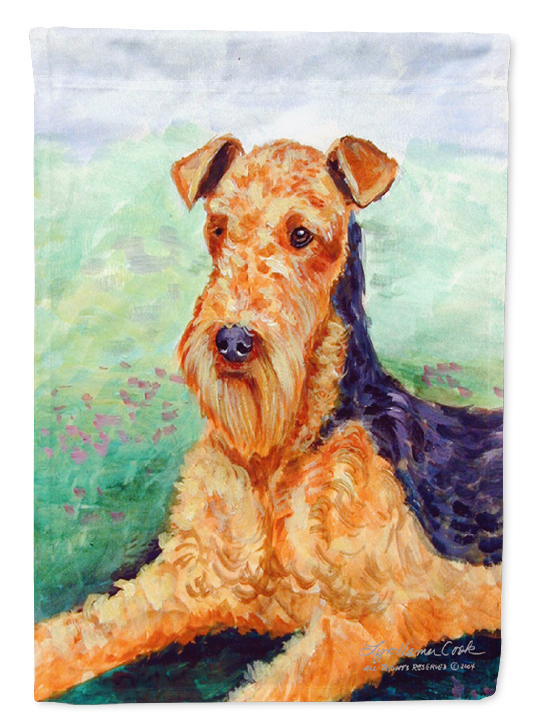Airedale Terrier Garden Flag Mailbox Decorative Yard Banner Outside Patio Artwork for Flower Beds, Garden Size, Multicolor