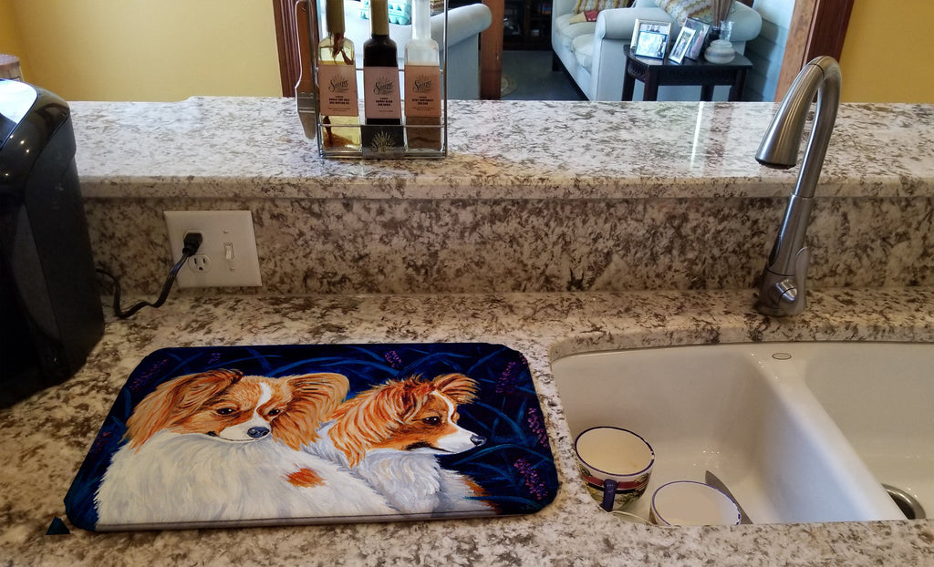 Papillon Dish Drying Mat Absorbent Dish Drying Mat Pad for Kitchen Counter Dish Drainer Mat for Countertop, 14 x 21", Multicolor