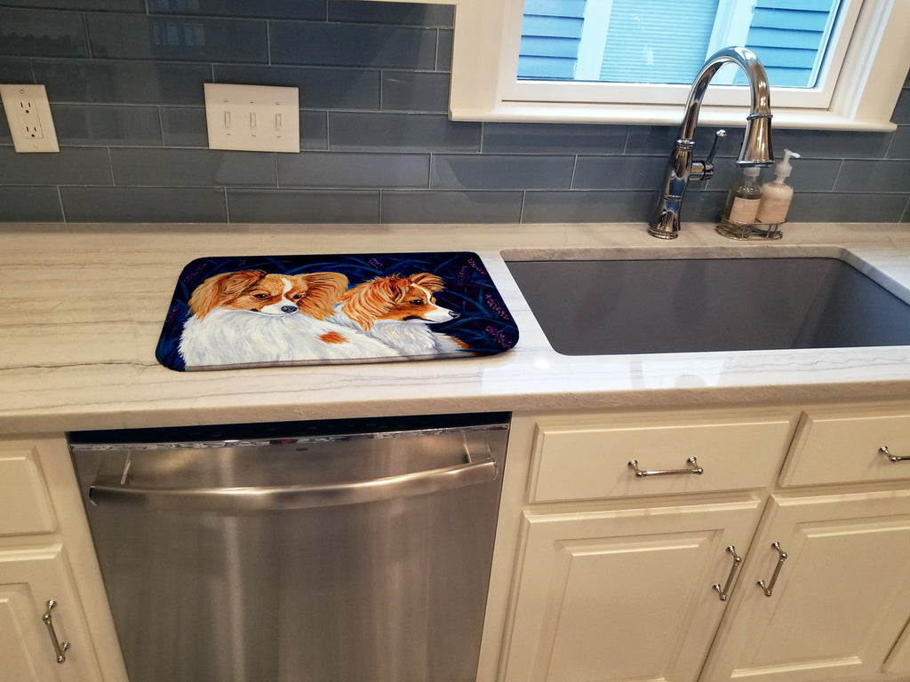 Papillon Dish Drying Mat Absorbent Dish Drying Mat Pad for Kitchen Counter Dish Drainer Mat for Countertop, 14 x 21", Multicolor