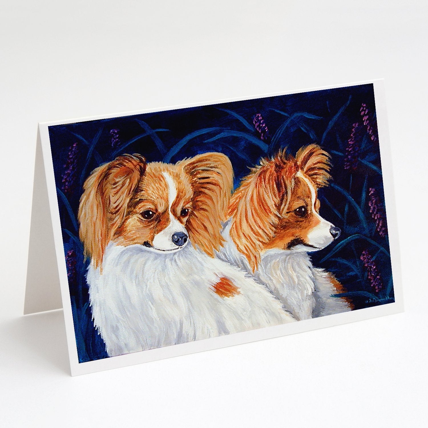Papillon Greeting Cards Pack of 8 Blank Cards with Envelopes Whimsical A7 Size 5x7