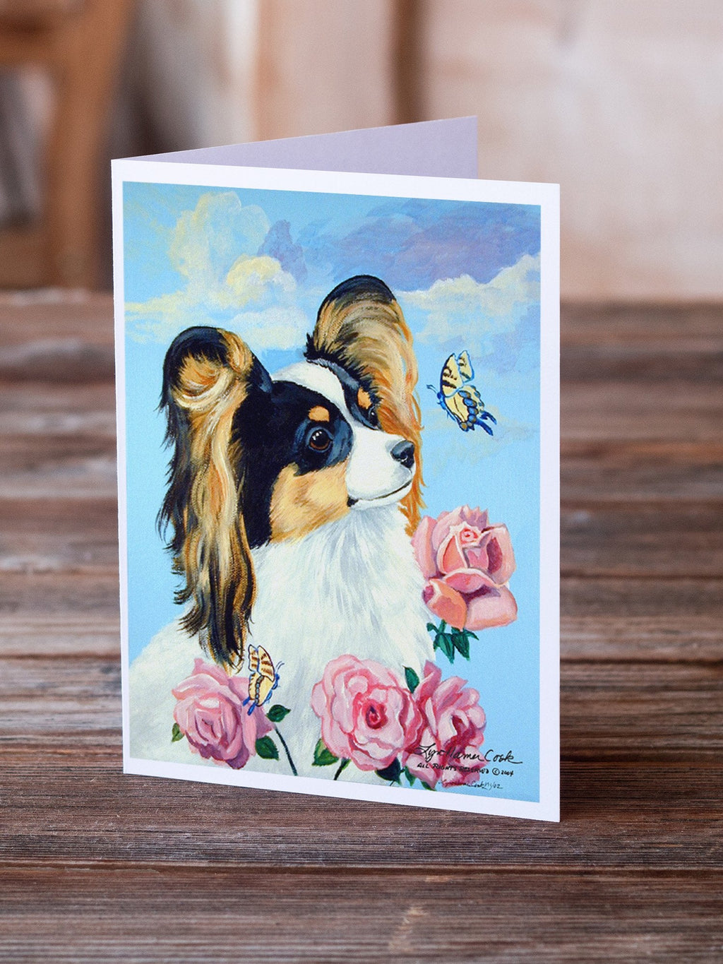 Papillon Greeting Cards Pack of 8 Blank Cards with Envelopes Whimsical A7 Size 5x7