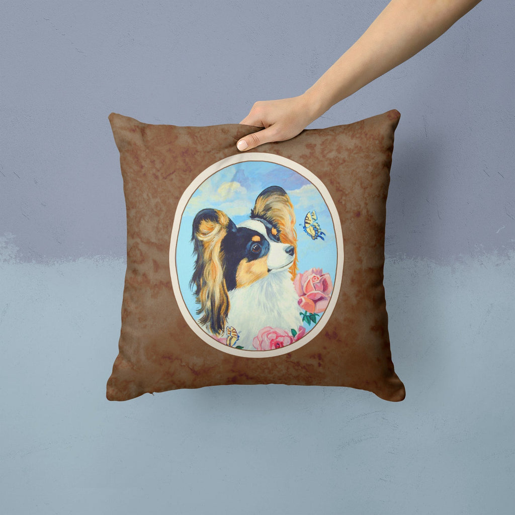 Papillon Decorative Throw Pillow 14x14 Indoor Outdoor Accent Cushion, Fabric Cover with Insert for Sofa, Bed, Porch & Living Room