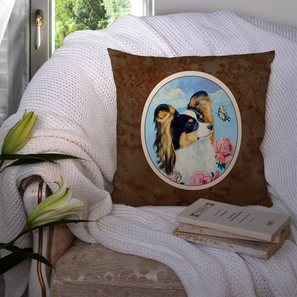 Papillon Decorative Throw Pillow 14x14 Indoor Outdoor Accent Cushion, Fabric Cover with Insert for Sofa, Bed, Porch & Living Room