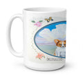 Papillon  Ceramic Coffee Mug 15 oz Decorative Large C Handle Mug Cup for Tea, Cocoa Hot Chocolate