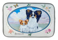 Papillon  Dish Drying Mat Absorbent Dish Drying Mat Pad for Kitchen Counter Dish Drainer Mat for Countertop, 14 x 21", Multicolor