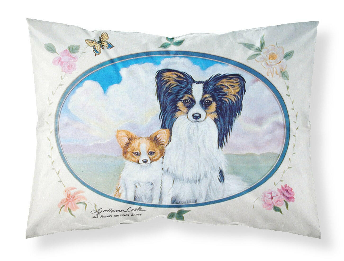 Papillon  Standard Pillowcase Lightweight Super Soft Easy Care Decorative Artwork Pillowcase, Standard