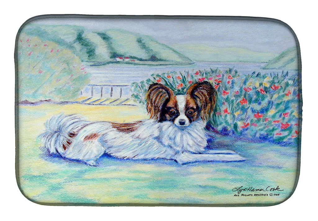 Papillon Dish Drying Mat Absorbent Dish Drying Mat Pad for Kitchen Counter Dish Drainer Mat for Countertop, 14 x 21", Multicolor