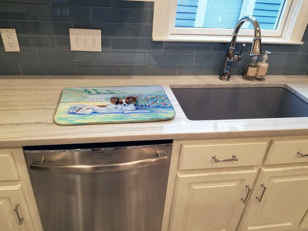 Papillon Dish Drying Mat Absorbent Dish Drying Mat Pad for Kitchen Counter Dish Drainer Mat for Countertop, 14 x 21", Multicolor
