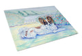 Papillon Cutting Board Tempered Glass Kitchen Cutting Surface, Heat Resistant Chopping, Non-Slip Feet, Food Prep & Serving