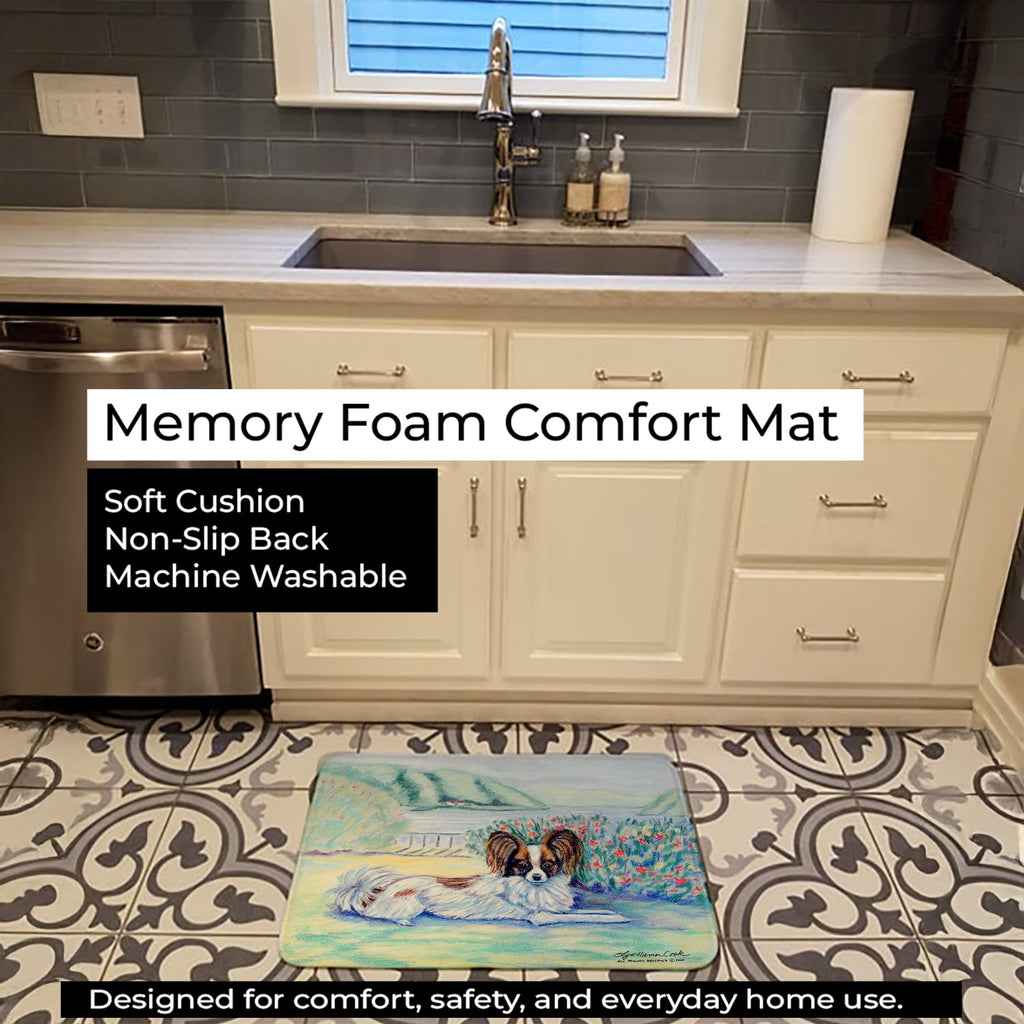 Papillon Memory Foam Kitchen Mat Machine Washable Anti-Fatigue Cushion Comfort Bath or Kitchen Rug