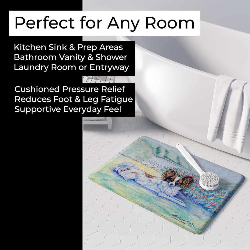 Papillon Memory Foam Kitchen Mat Machine Washable Anti-Fatigue Cushion Comfort Bath or Kitchen Rug