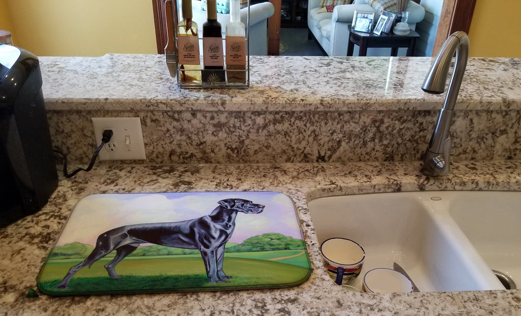 Great Dane Dish Drying Mat Absorbent Dish Drying Mat Pad for Kitchen Counter Dish Drainer Mat for Countertop, 14 x 21", Multicolor
