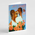 Papillon Greeting Cards Pack of 8 Blank Cards with Envelopes Whimsical A7 Size 5x7