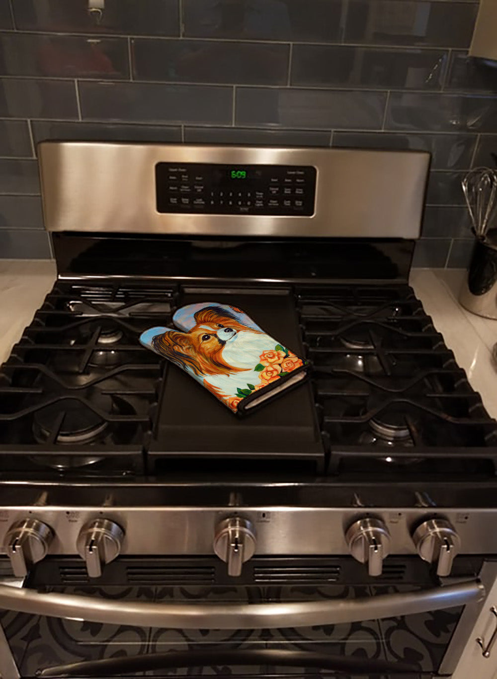 Papillon Oven Mitt Heat Resistant Thick Oven Mitt for Hot Pans and Oven, Kitchen Mitt Protect Hands, Cooking Baking Glove